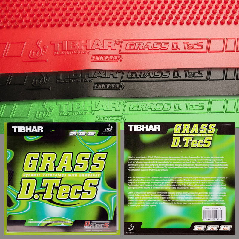 Table Tennis Grip - TIBHAR Grass D.TecS 卓球ラバーシート ロングピンプル OX