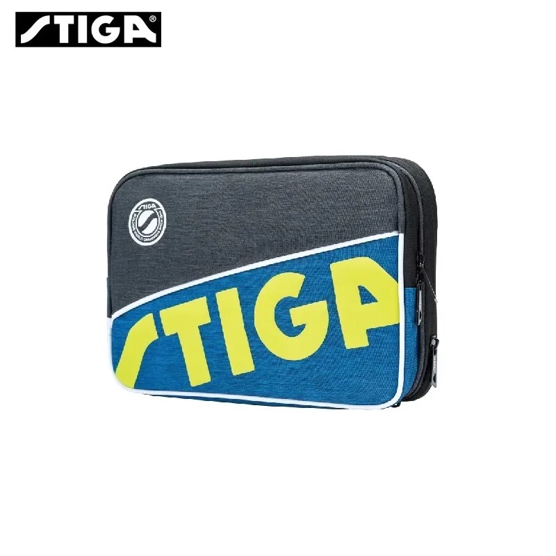 Table Tennis Ace - オリジナルSTIGA卓球ラケットカバー、STIGA二層式スクエアラケットカバー、卓球ラケットひょうたん型バッグ