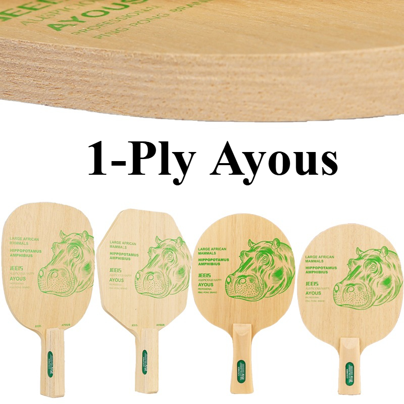 Table Tennis In Japanese - JEELS グリーンヒポ 1 プライ アヨウス卓球ブレード 日本製六角形厚みのある弾性強化プロフェッショナルピンポンパドル