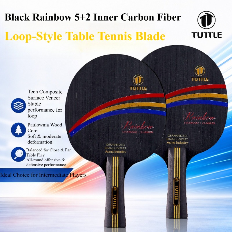 Table Tennis Player - TUTTLE ブラック レインボー インナー カーボン テーブル