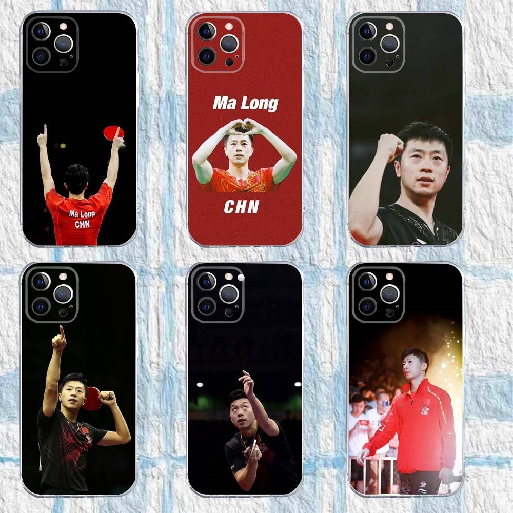 Table Tennis Quotes - 卓球選手馬龍 iPhone 16,15,14,13,12,11 Pro,Max,Plus,X,XS,XR,SE,Mini用 透明シリコンソフトケース