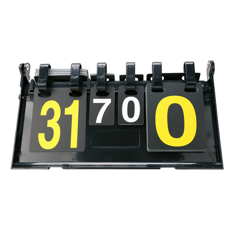 Table Tennis Scoreboard - 卓球ビリヤード試合用両面フリップスコアボード交換可能な数字カード