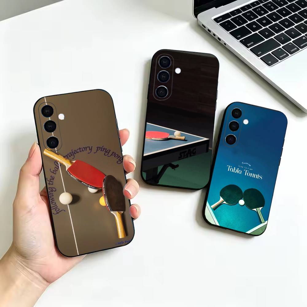 Table Tennis Quotes - 卓球ラケット用ソフトブラックカバー、Samsung Galaxy A02S、A12、A22、A32、A42、A52、A21S、A31、A41、A51、A71、A72、A73、A30Sに適合