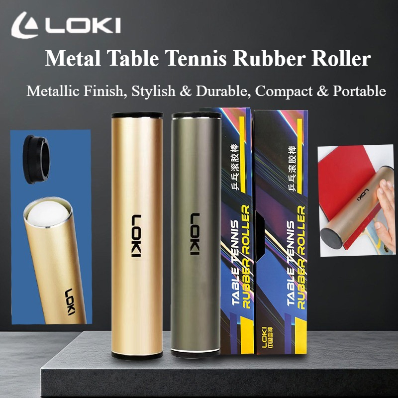 Table Tennis Movie - LOKI メタル卓球ラバーローラーボールコンテナプロフェッショナルピンポンラバーローリングスティックラケットラバーアクセサリー