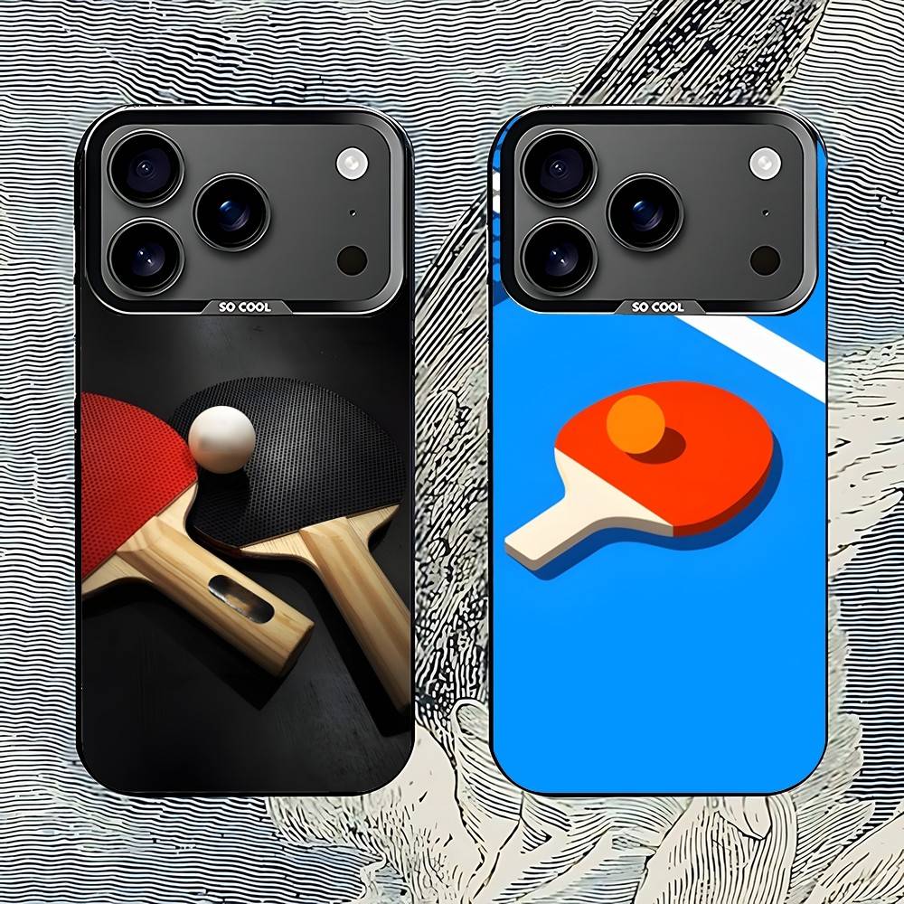 Table Tennis Quotes - 卓球ラケット ピンポン スマホケース iPhone 17,16,15,14,13,12,11,Pro,Max,Plus,E,Air,Mini対応 ブラック