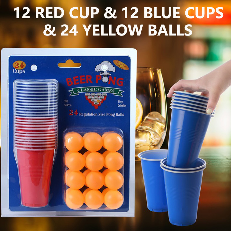 ビールポンゲームセット＆パーティーカップ、ピンポンボール付き - Table Tennis Olympics のレビューと価格