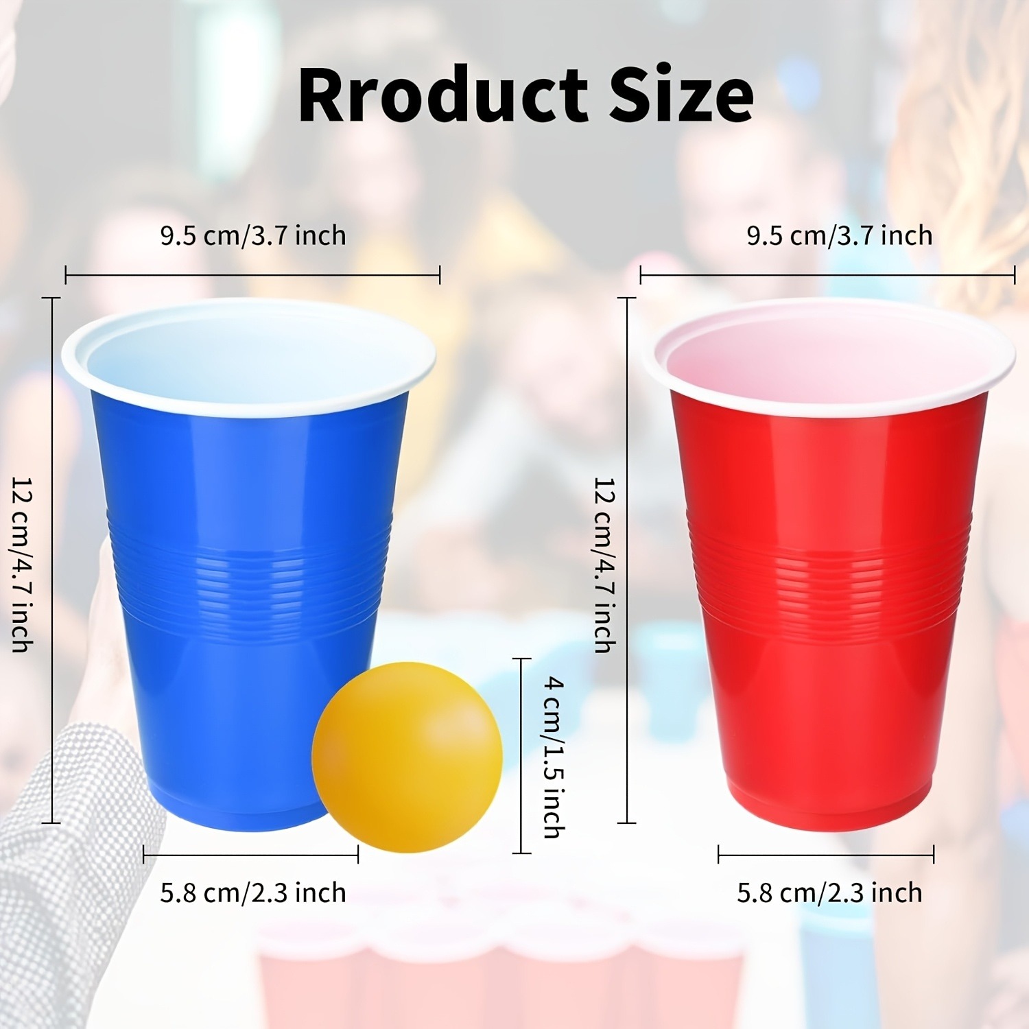 ビールポンゲームセット＆パーティーカップ、ピンポンボール付き - Table Tennis Olympics のレビューと価格