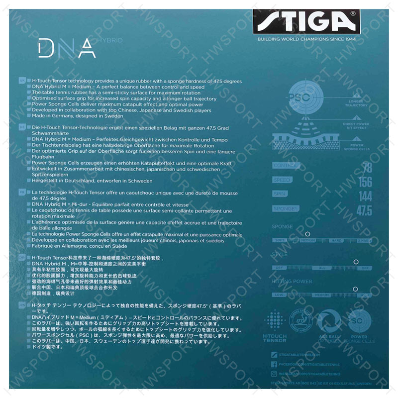 STIGA DNA ハイブリッドシリーズ卓球ラバープロフェッ - Table Tennis Hybrid Rubbers のレビューと価格