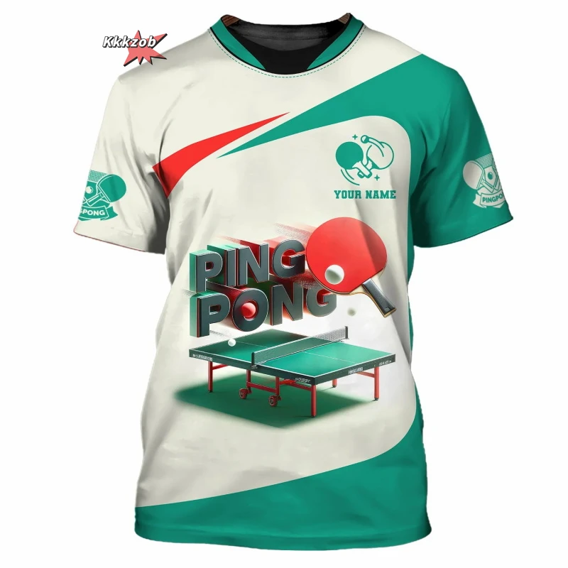 2025年夏 フルプリント卓球柄Tシャツ メンズ 3Dプリン - Table Tennis Training China のレビューと価格