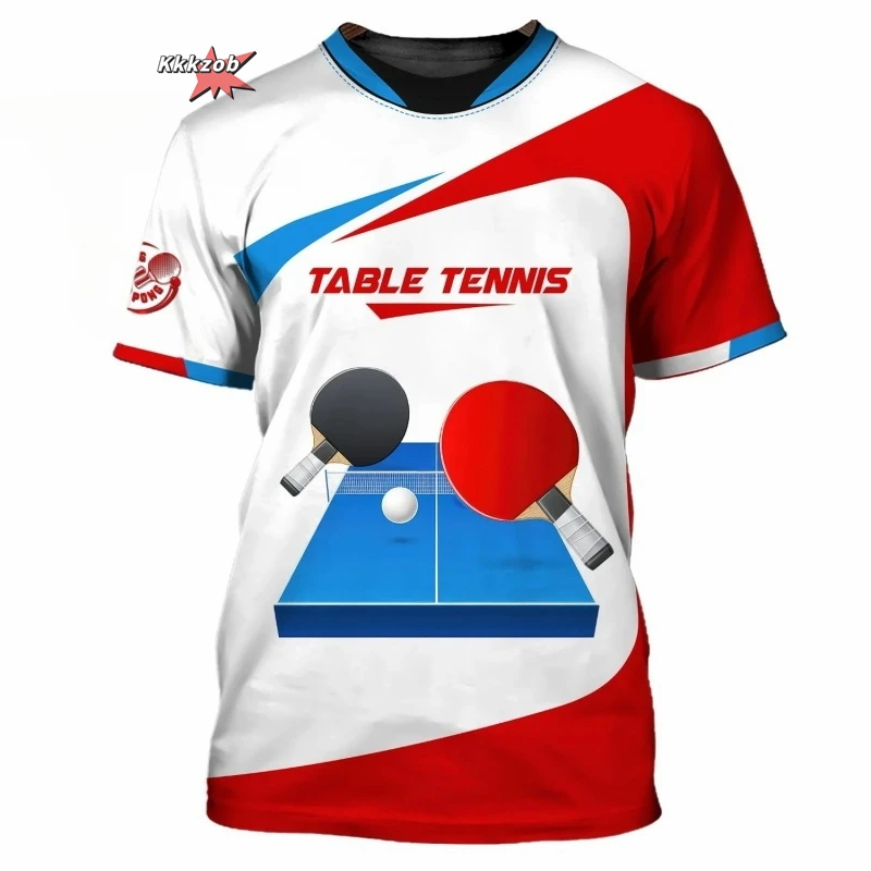 2025年夏 フルプリント卓球柄Tシャツ メンズ 3Dプリン - Table Tennis Training China のレビューと価格