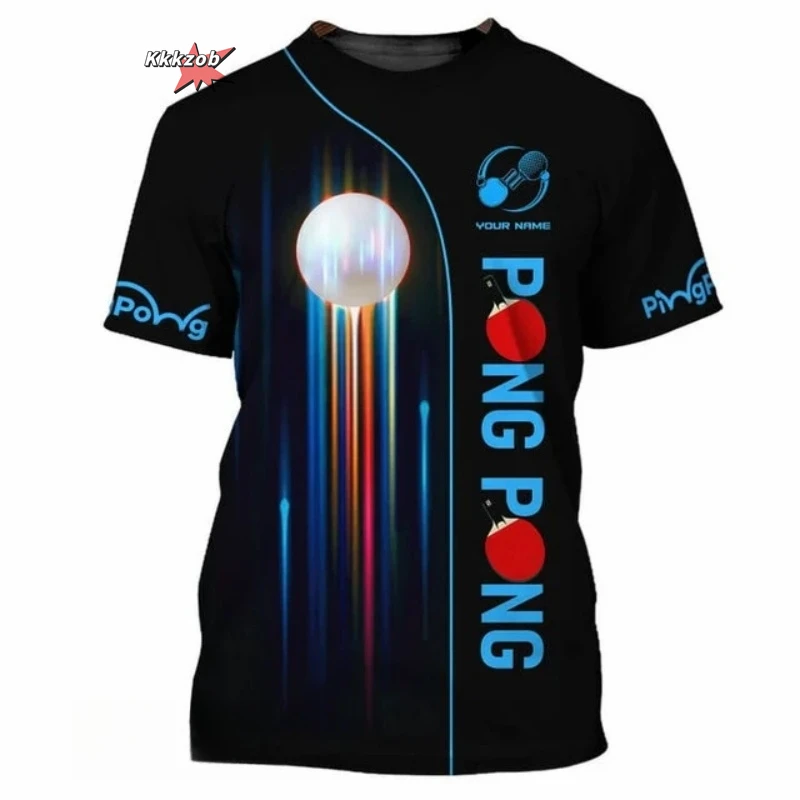 2025年夏 フルプリント卓球柄Tシャツ メンズ 3Dプリン - Table Tennis Training China のレビューと価格