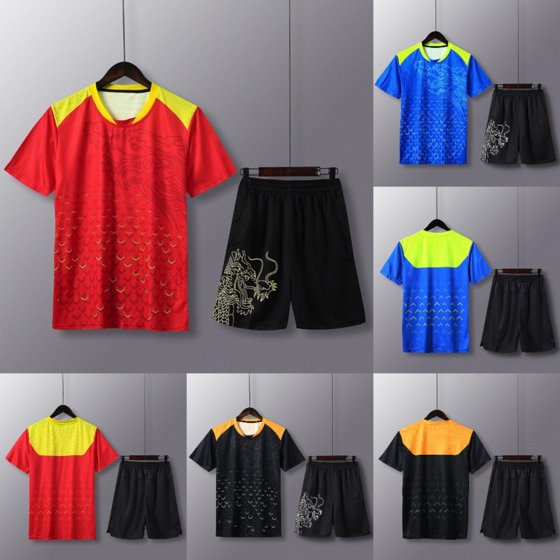 新しい中国ドラゴン卓球服男性卓球ジャージ卓球服、ランニング運 - Table Tennis Training China のレビューと価格