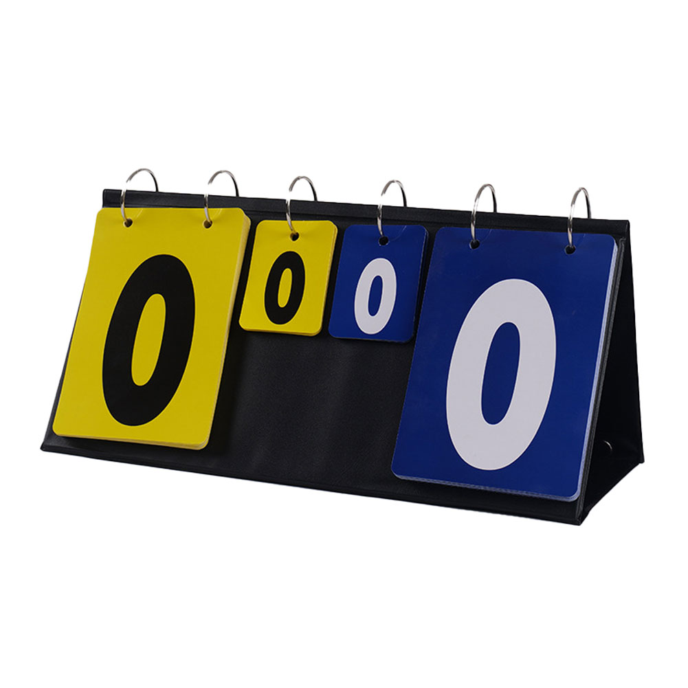 ブラックブルーイエロー フリップスコアボード 簡単持ち運び  - Table Tennis Scoreboard のレビューと価格