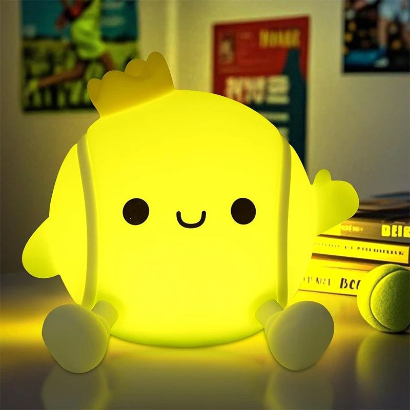 新しいかわいいテニスナイトライトシリコン保育園睡眠ランプタッ - Table Tennis Flash のレビューと価格